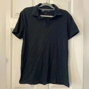 Calvin Klein‎ Men's Polo Shirt Black Gray Striped Size M